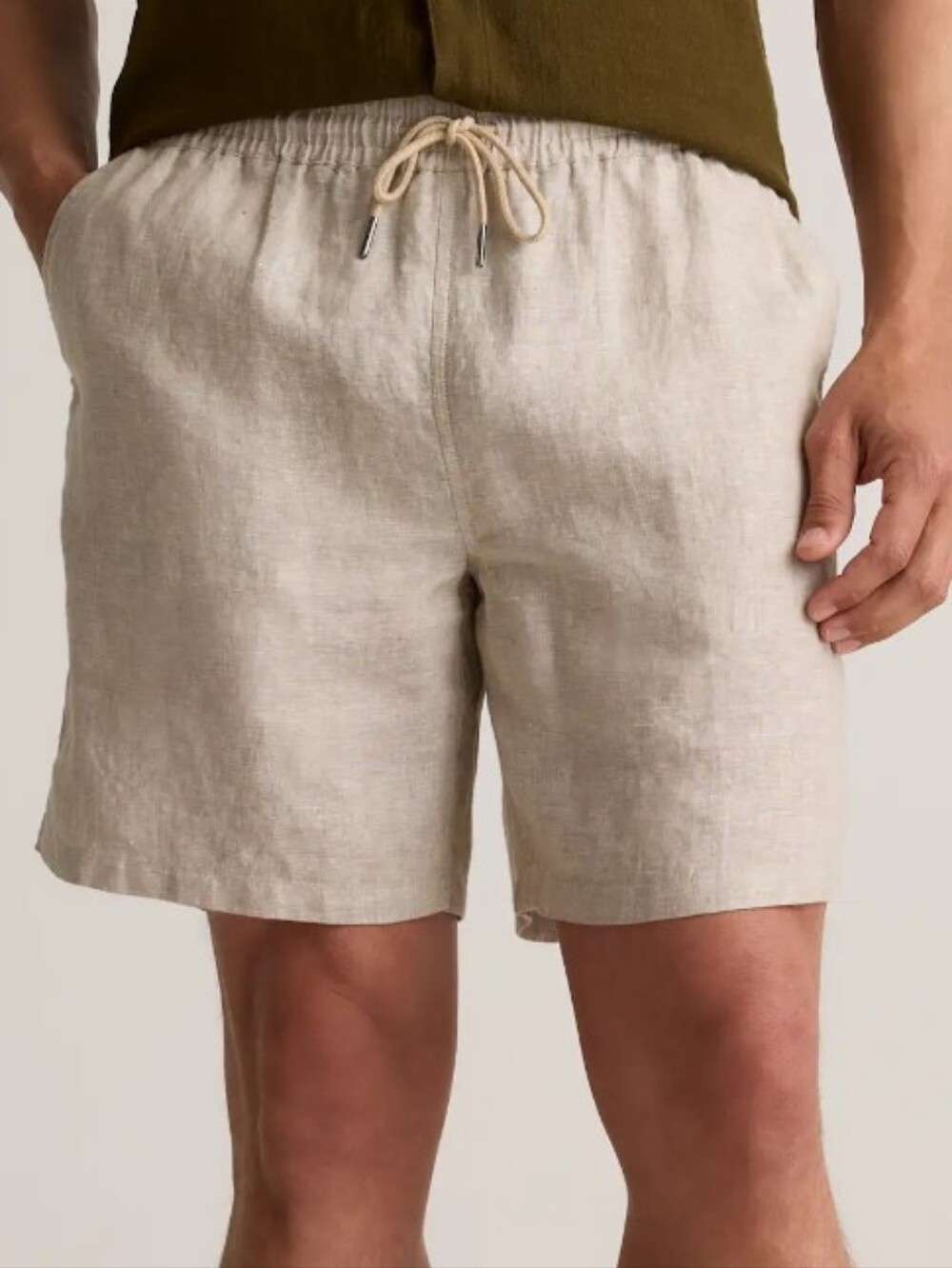 Quince 100% European Linen Drawstring Beach Shorts 7" - XL